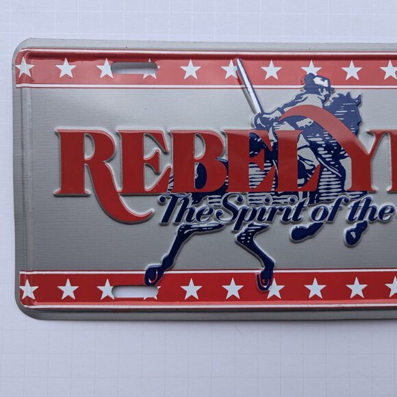 Vintage Rebel Yell Bourbon Whiskey Spirit of the South License Plate Tag. Distil - Picture 15 of 16